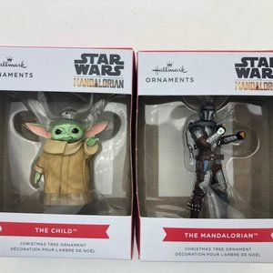 The Mandalorian & The Child Ornaments Set of 2